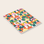 Diverse festive christmas people mosaic pattern Notebook Gallery Image 3