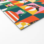 Diverse festive christmas people mosaic pattern Welcome Mat Gallery Image 2