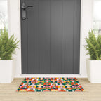 Diverse festive christmas people mosaic pattern Welcome Mat Gallery Image 3