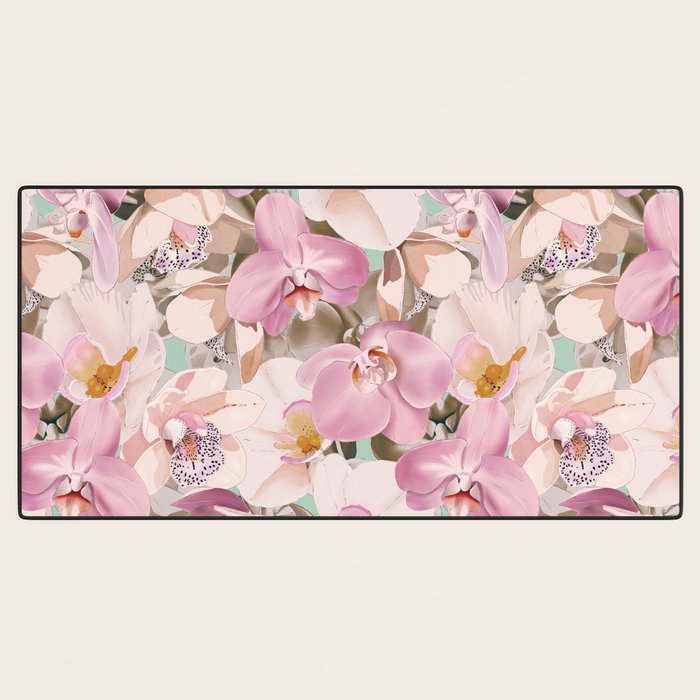 Lush Pink Tropical Flowers I Desk Mat Gallery Image 3