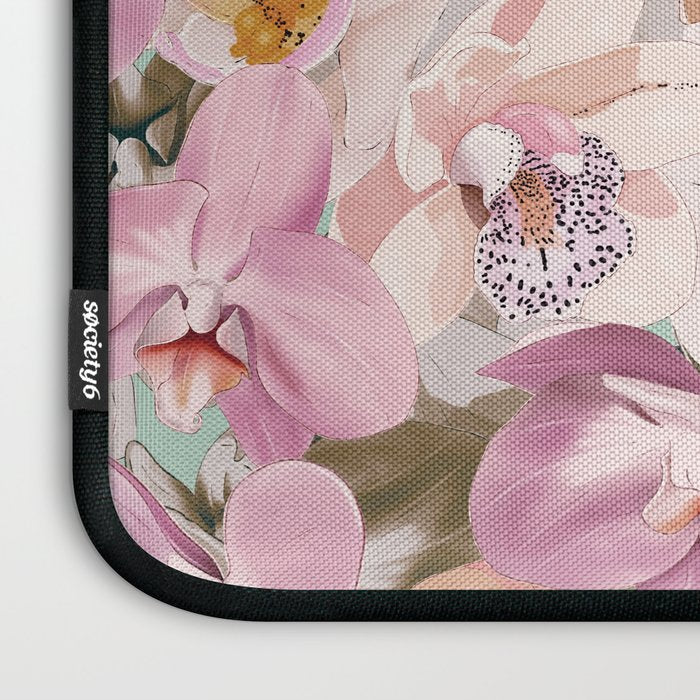 Lush Pink Tropical Flowers I Laptop Sleeve Gallery Image 3