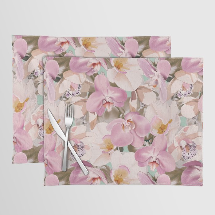 Lush Pink Tropical Flowers I Placemat Gallery Image 1