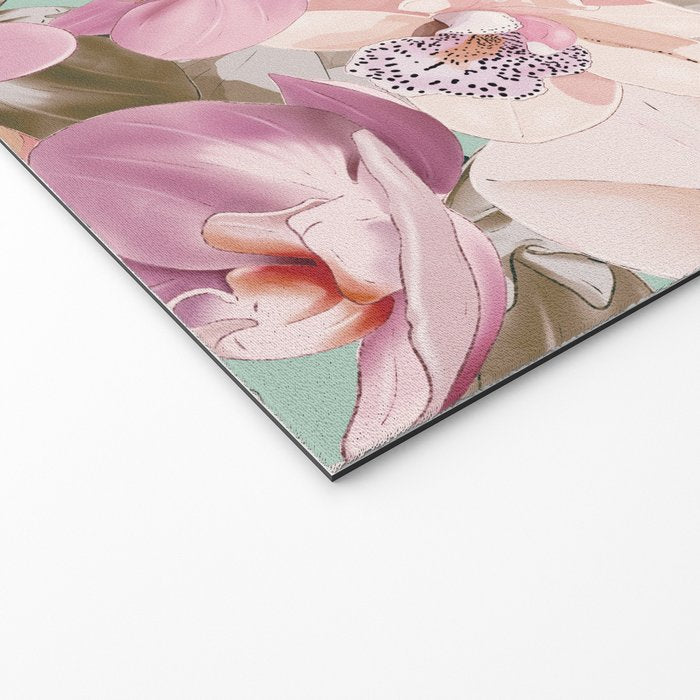 Lush Pink Tropical Flowers I Welcome Mat Gallery Image 2