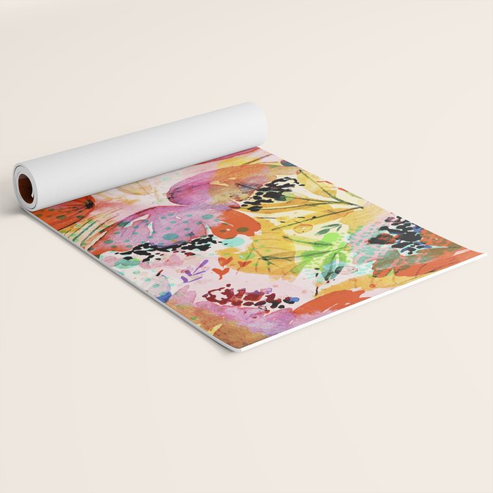 flowered Yoga Mat Gallery Image 2