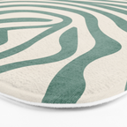Green Abstract Modern Pattern Artwork Bath Mat Gallery Image 3