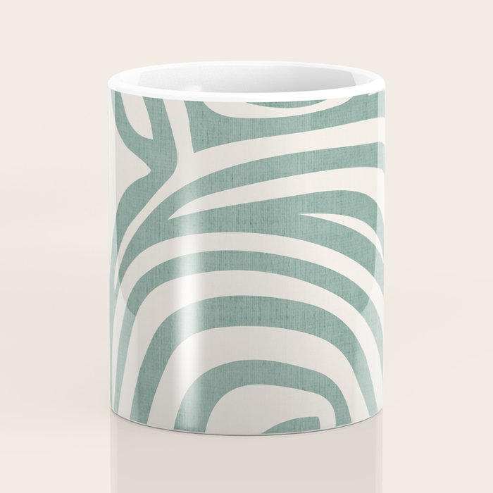 Green Abstract Modern Pattern Artwork Coffee Mug Gallery Image 4