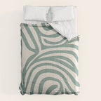 Green Abstract Modern Pattern Artwork Comforter Gallery Image 6