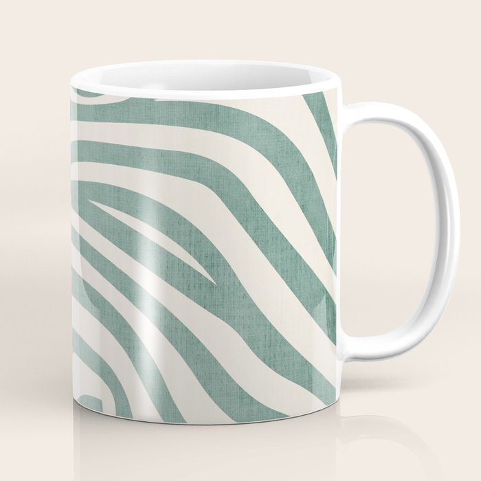 Green Abstract Modern Pattern Artwork Coffee Mug Gallery Image 1