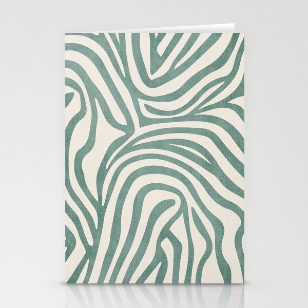 Green Abstract Modern Pattern Artwork Stationery Card Gallery Image 2