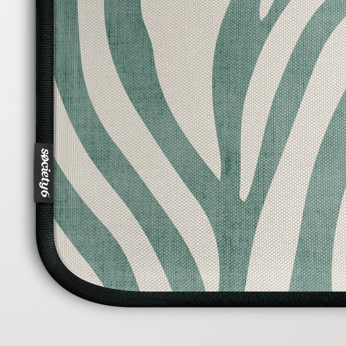 Green Abstract Modern Pattern Artwork Laptop Sleeve Gallery Image 3