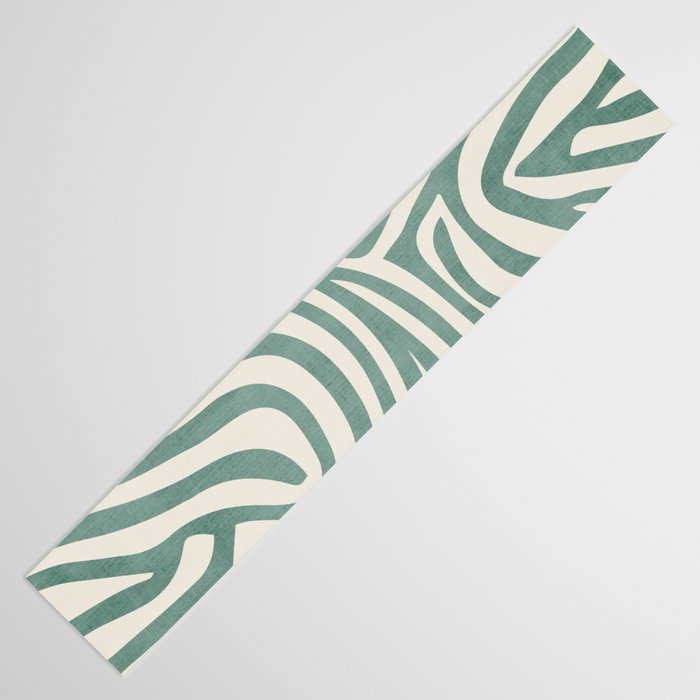 Green Abstract Modern Pattern Artwork Table Runner Gallery Image 3