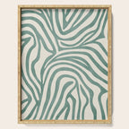 Green Abstract Modern Pattern Artwork Serving Tray Gallery Image 1