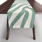 Green Abstract Modern Pattern Artwork Table Runner Gallery Image 1