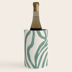 Green Abstract Modern Pattern Artwork Wine Chiller Gallery Image 2