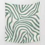 Green Abstract Modern Pattern Artwork Wall Tapestry Gallery Image 4