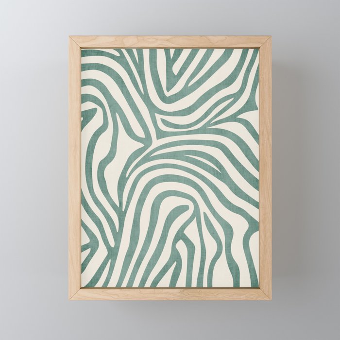 Green Abstract Modern Pattern Artwork Mini Art Print Gallery Image 1