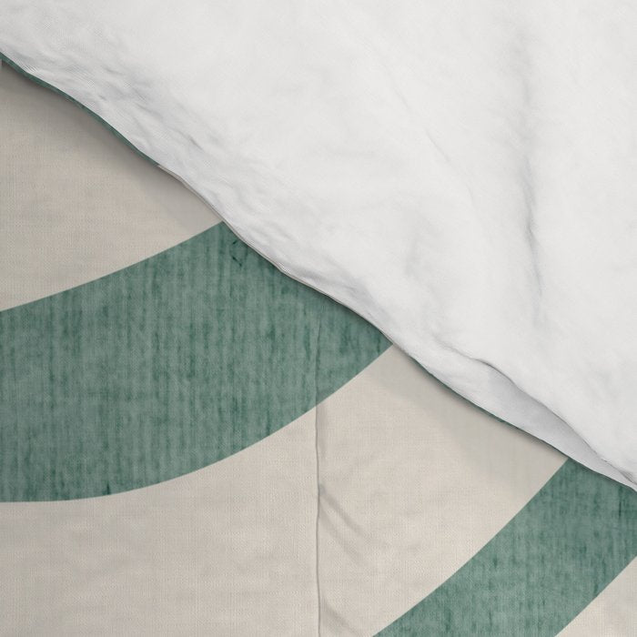 Green Abstract Modern Pattern Artwork Comforter Gallery Image 4