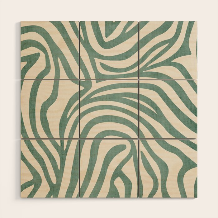 Green Abstract Modern Pattern Artwork Wood Wall Art Gallery Image 1