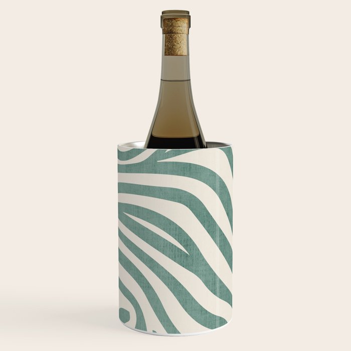 Green Abstract Modern Pattern Artwork Wine Chiller Gallery Image 3