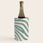 Green Abstract Modern Pattern Artwork Wine Chiller Gallery Image 3