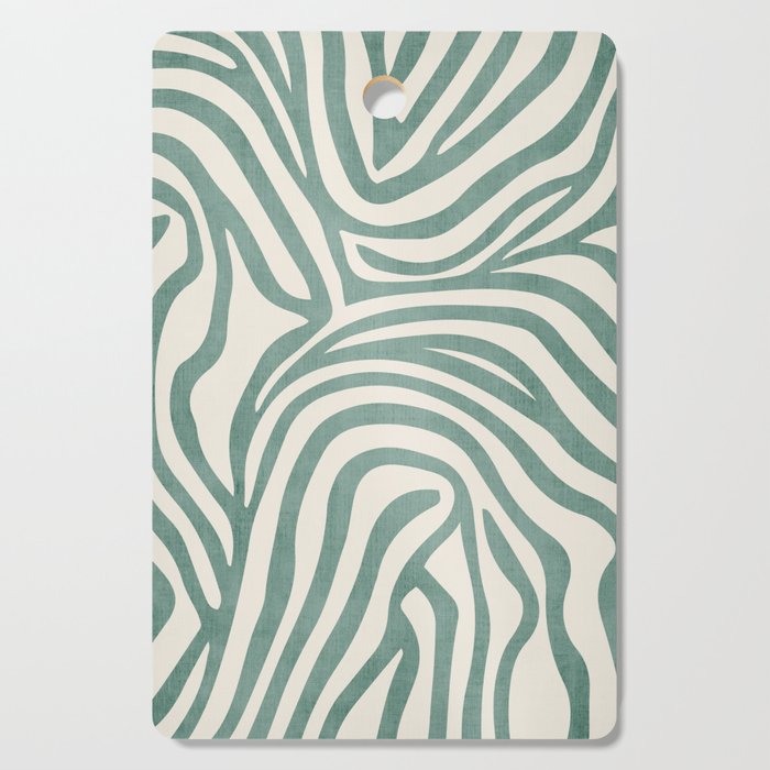 Green Abstract Modern Pattern Artwork Cutting Board Gallery Image 1