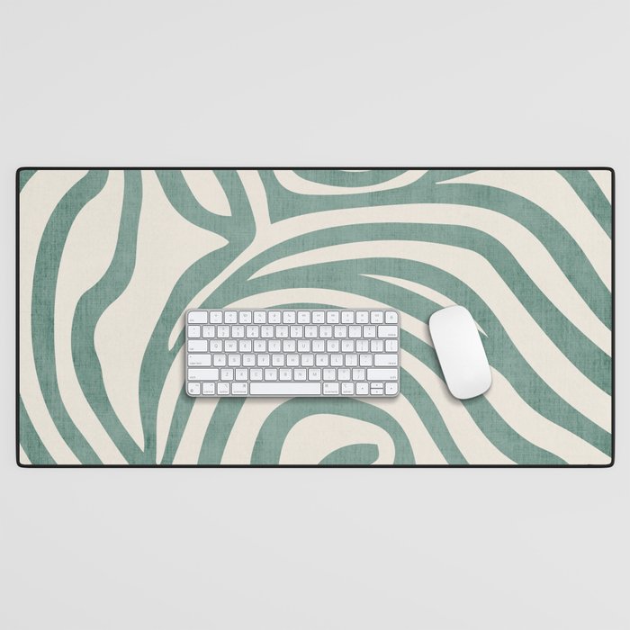Green Abstract Modern Pattern Artwork Desk Mat Gallery Image 1