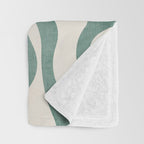 Green Abstract Modern Pattern Artwork Throw Blanket Gallery Image 3