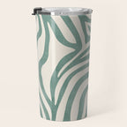 Green Abstract Modern Pattern Artwork Travel Mug Gallery Image 3