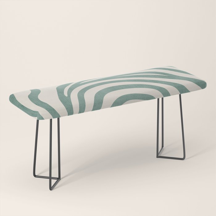 Green Abstract Modern Pattern Artwork Bench Gallery Image 1