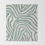 Green Abstract Modern Pattern Artwork Throw Blanket Gallery Image 2