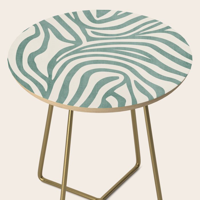 Green Abstract Modern Pattern Artwork Side Table Gallery Image 2