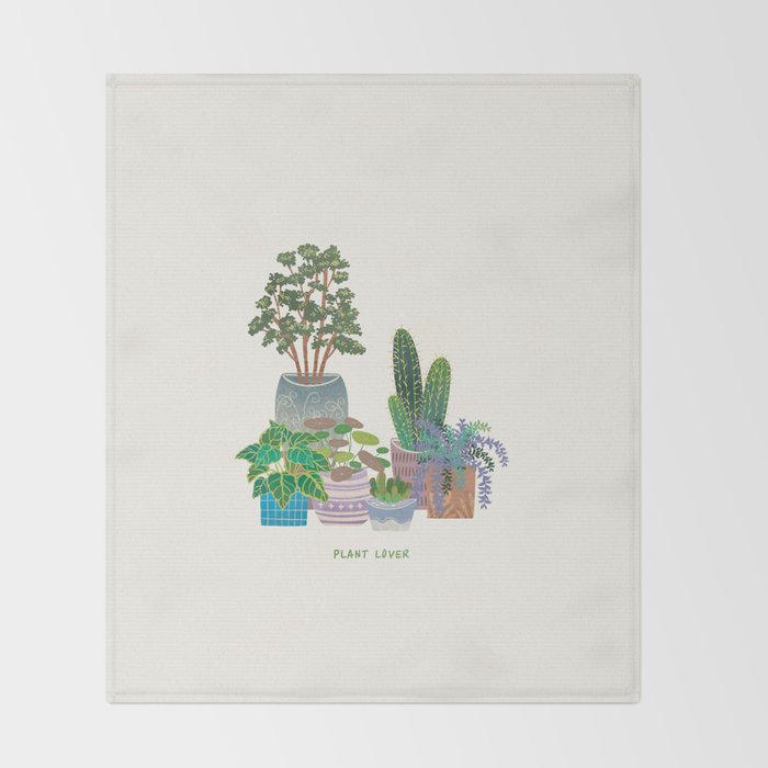 plant lover T2 Throw Blanket Gallery Image 2