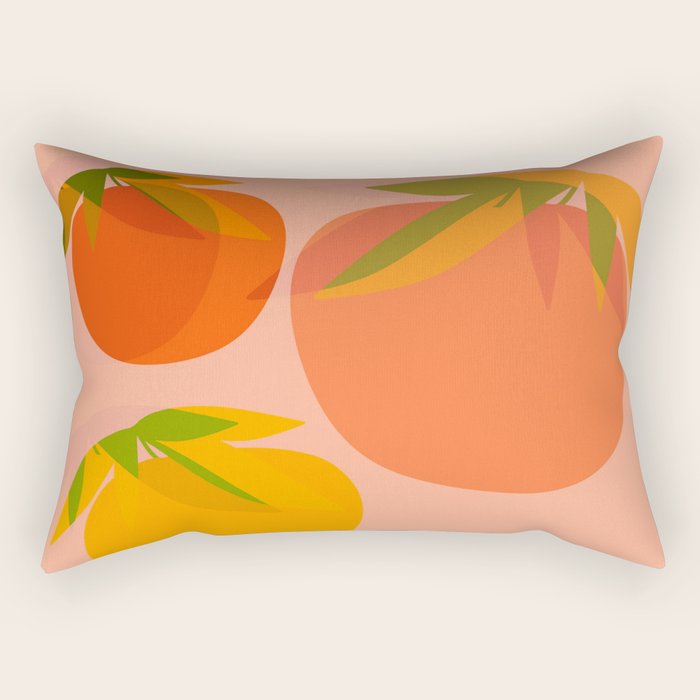 Spring Citrus #3 - Modern Art Print Rectangular Pillow Gallery Image 1