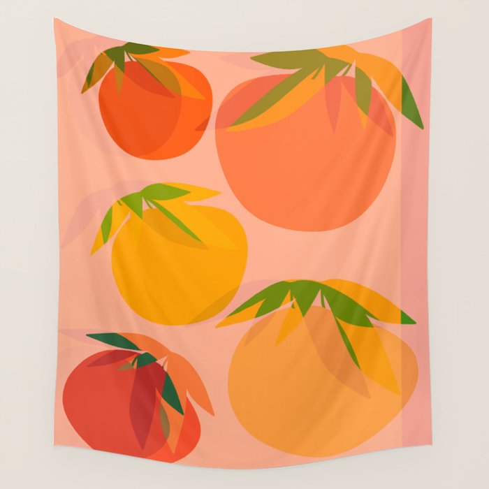 Spring Citrus #3 - Modern Art Print Wall Tapestry Gallery Image 4