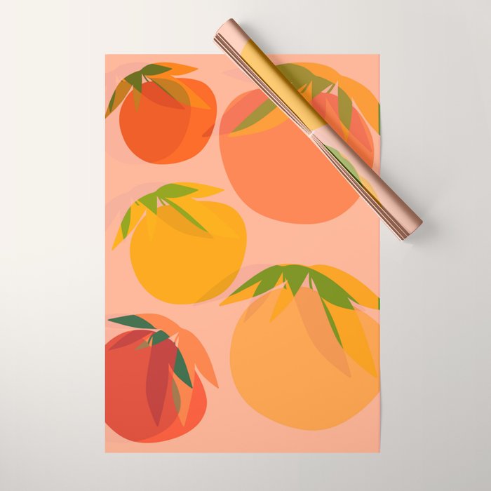 Spring Citrus #3 - Modern Art Print Wrapping Paper Gallery Image 1