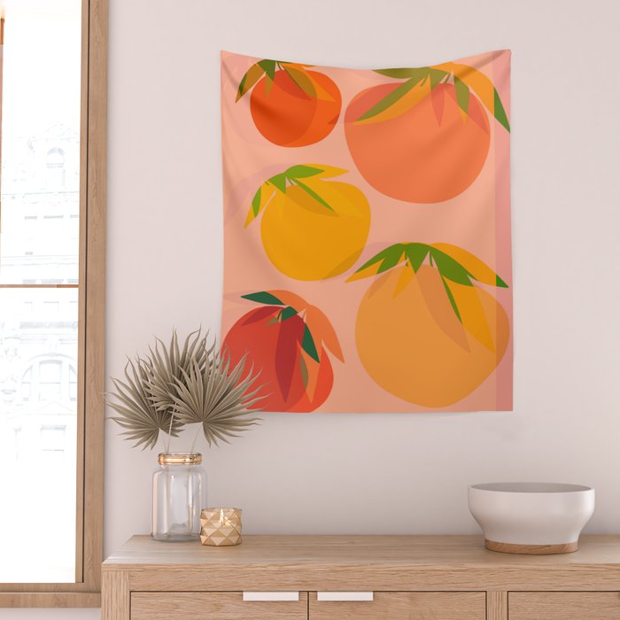 Spring Citrus #3 - Modern Art Print Wall Tapestry Gallery Image 2