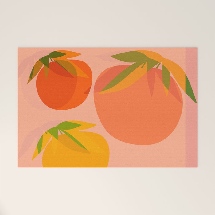 Spring Citrus #3 - Modern Art Print Welcome Mat Gallery Image 1