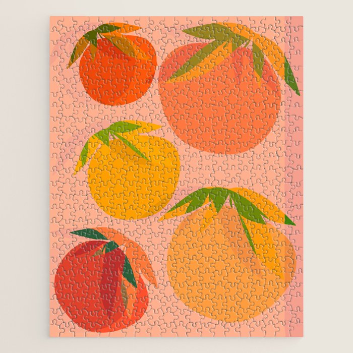 Spring Citrus #3 - Modern Art Print Jigsaw Puzzle Gallery Image 1