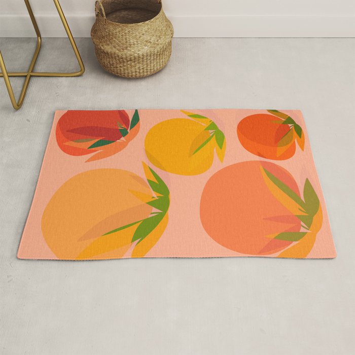 Spring Citrus #3 - Modern Art Print Rug Gallery Image 1
