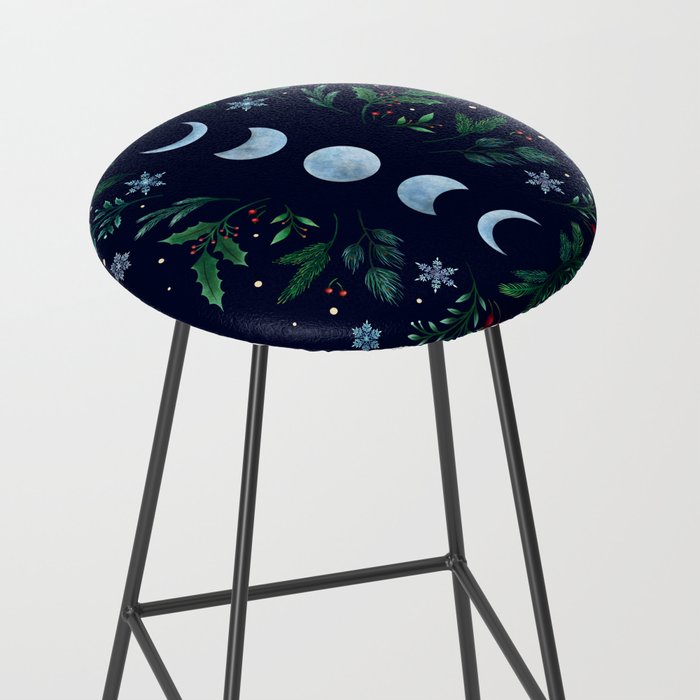 Moonlight Garden - Festive Green Stool Gallery Image 2
