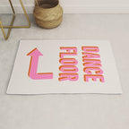 Dance Floor Left Arrow (Pink Orange) Rug Gallery Image 1