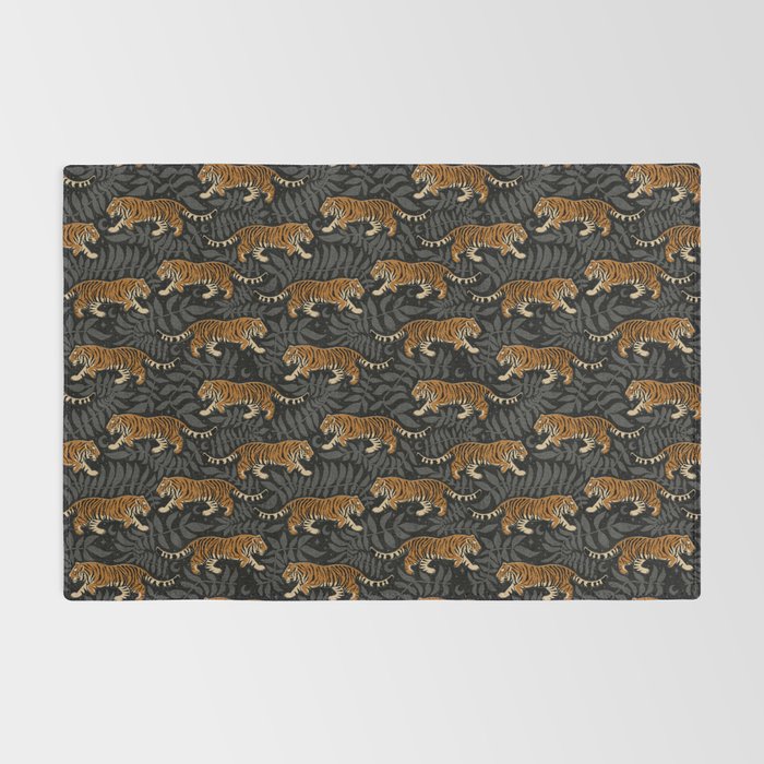 Tigers - black and charcoal  Rug Gallery Image 2