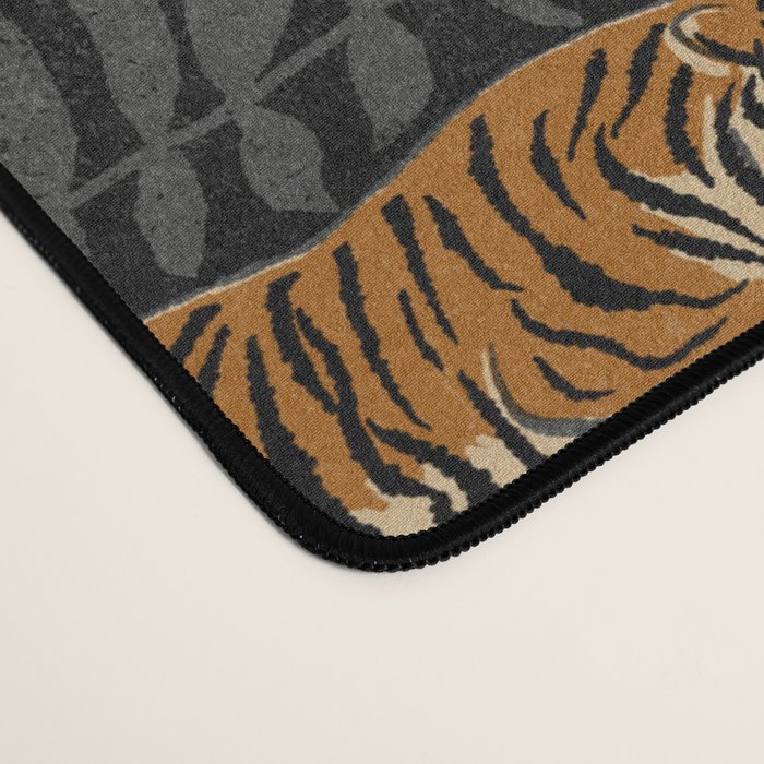 Tigers - black and charcoal  Desk Mat Gallery Image 4