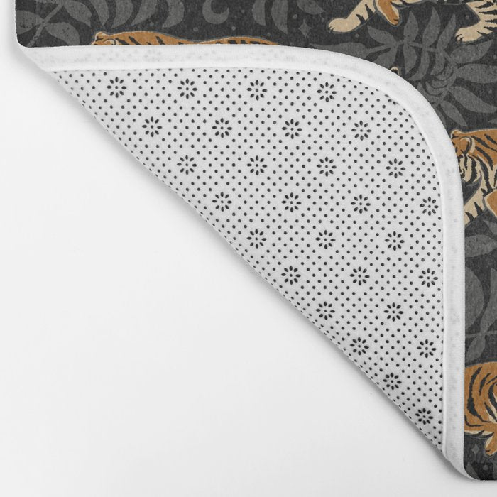 Tigers - black and charcoal  Bath Mat Gallery Image 2
