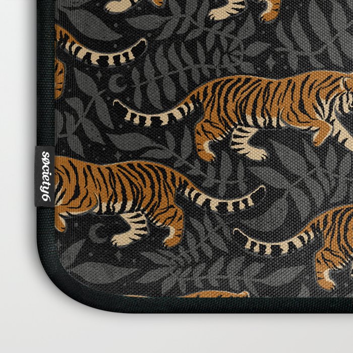 Tigers - black and charcoal  Laptop Sleeve Gallery Image 3