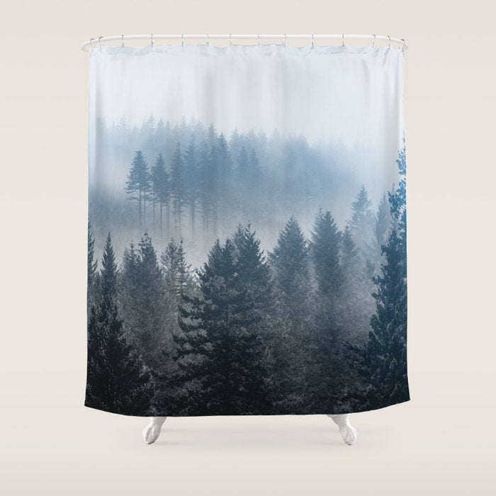 Pacific Northwest Forest Adventure II - Nature Photography Shower Curtain Gallery Image 1