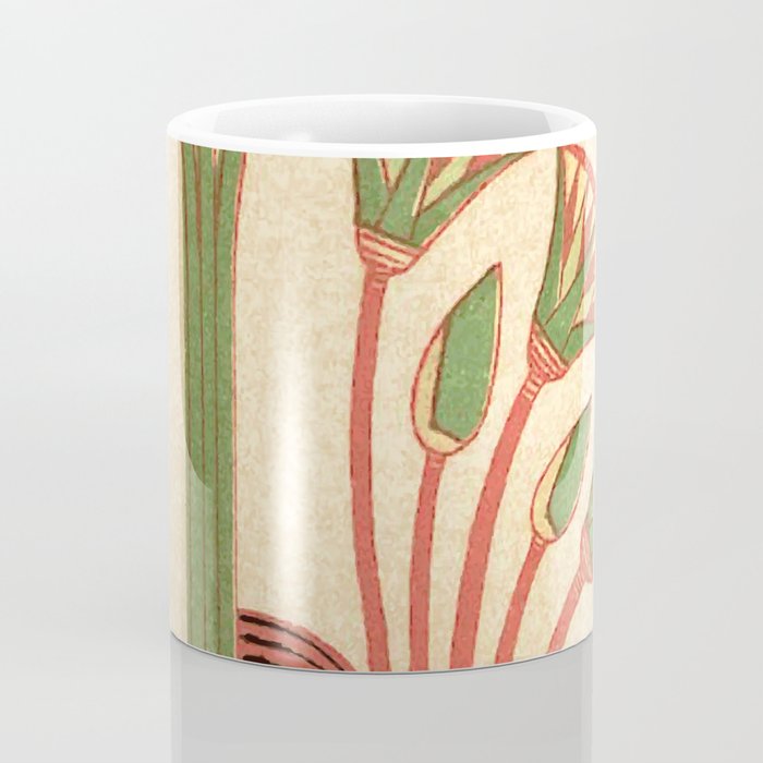 Egyptian Papyrus Plants and Lotus Flowers Coffee Mug Gallery Image 4