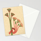 Egyptian Papyrus Plants and Lotus Flowers Stationery Card Gallery Image 2