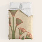Egyptian Papyrus Plants and Lotus Flowers Duvet Cover Gallery Image 6
