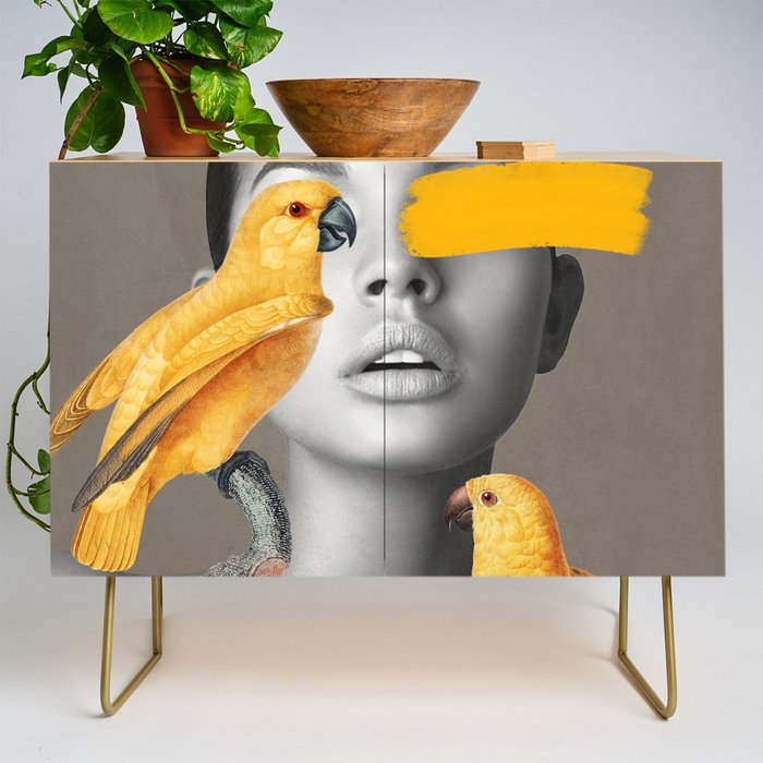 Girl with Parrots Credenza Gallery Image 1